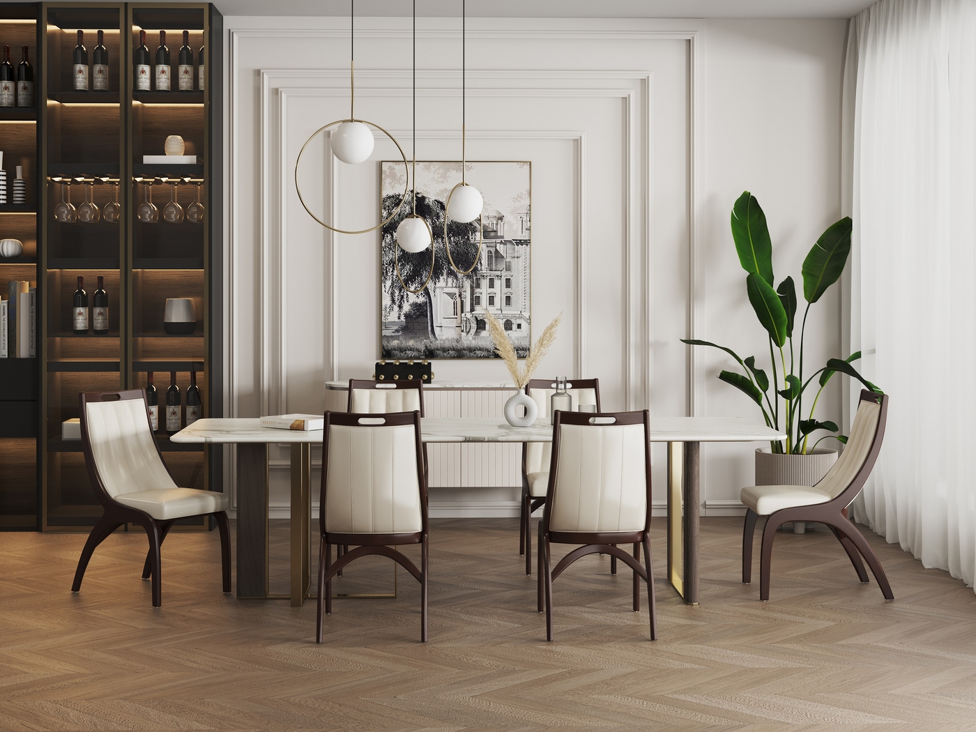 Pakey White Side Chair, Set of 2 - Thumbnail - Image 2