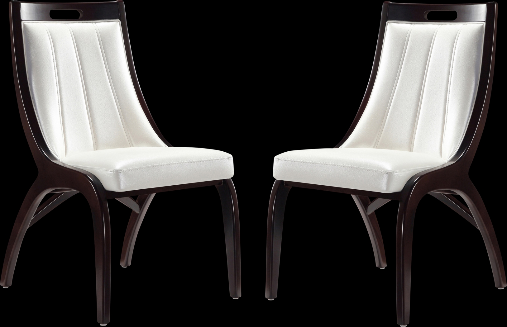 Pakey White Side Chair, Set of 2 - Thumbnail - Image 1