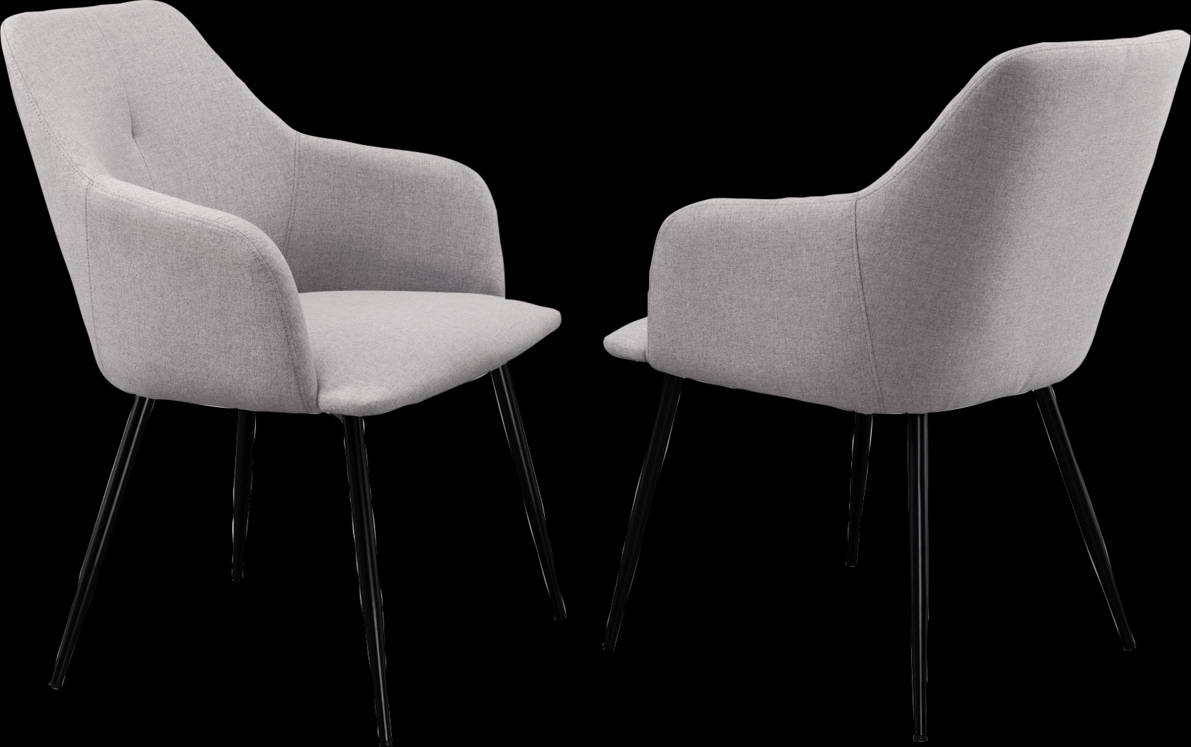 Paladora Gray Arm Chair, Set of 2 - Thumbnail - Image 4