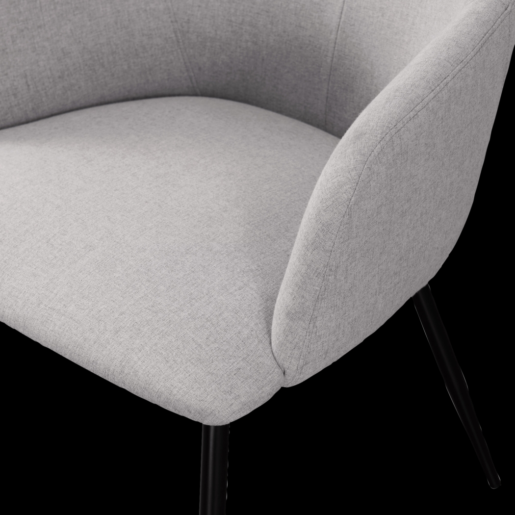 Paladora Gray Arm Chair, Set of 2 - Thumbnail - Image 5