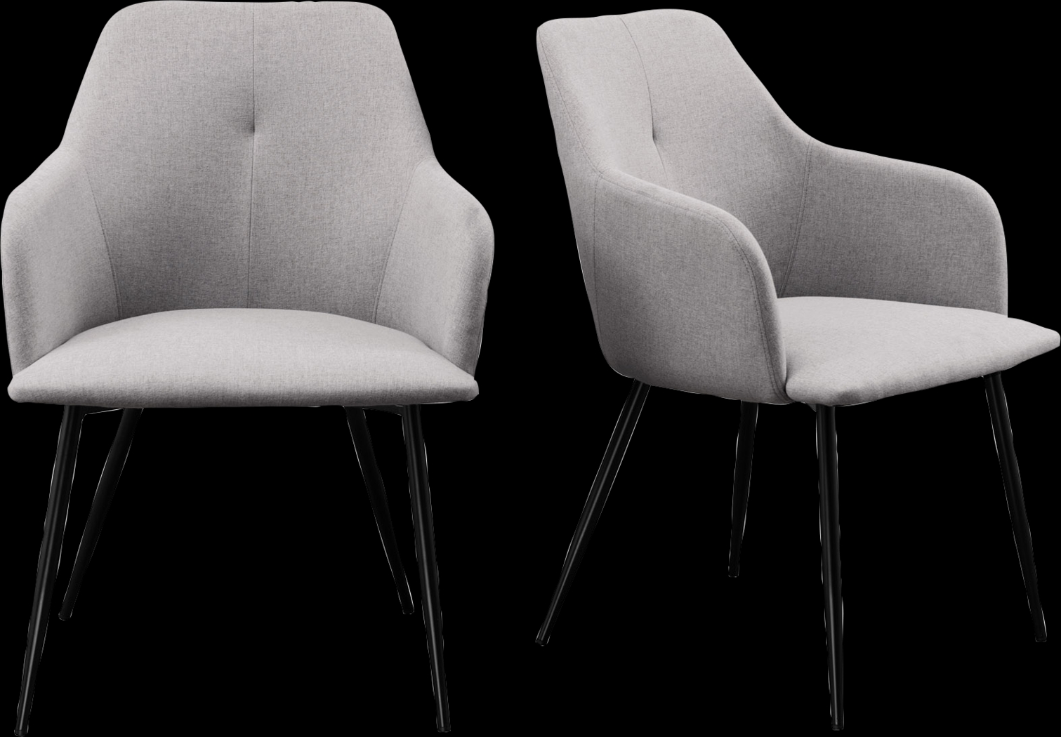 Paladora Gray Arm Chair, Set of 2 - Thumbnail - Image 1