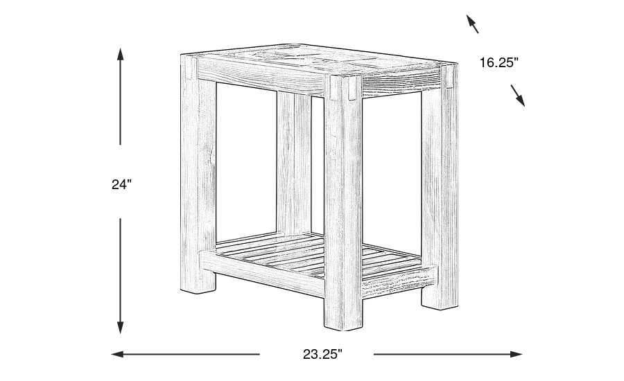 Dimension Image. Please refer to the Dimension Tab on this page for dimension details.