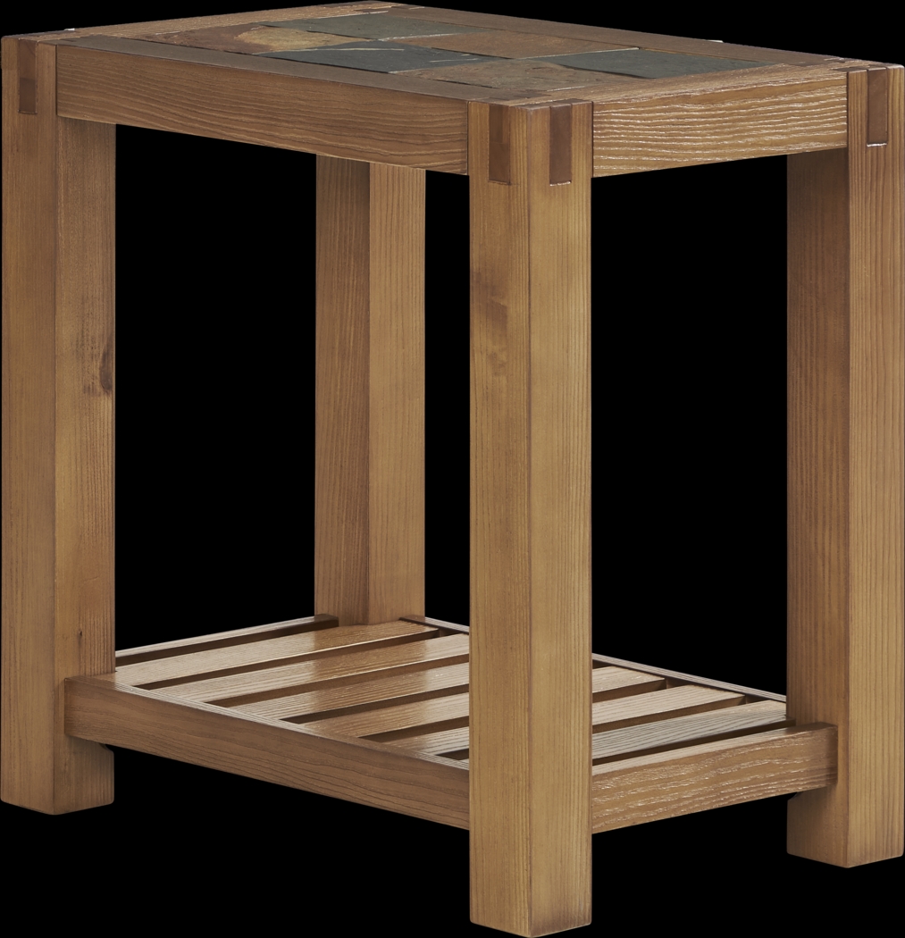 Palatine Brown Chair Side Table - Thumbnail - Image 1