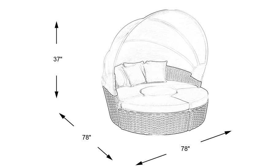 Dimension Image. Please refer to the Dimension Tab on this page for dimension details.