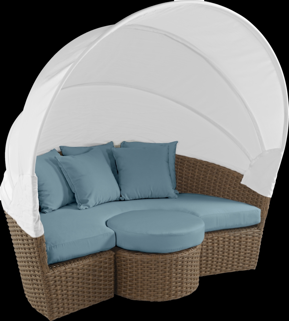 Palisades Brown Outdoor Daybed with Rivera Cushions - Thumbnail - Image 2