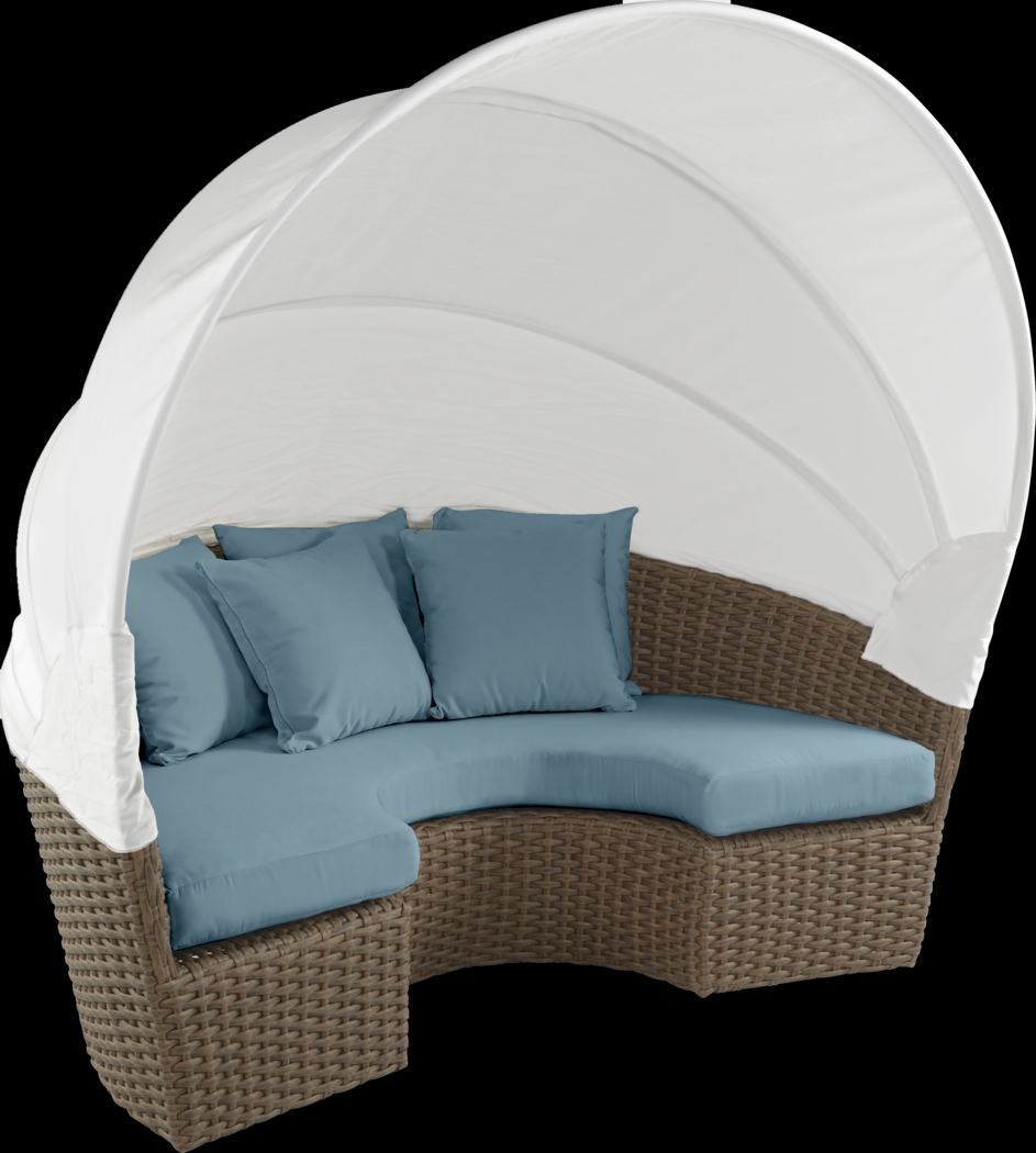Palisades Brown Outdoor Daybed with Rivera Cushions - Thumbnail - Image 3