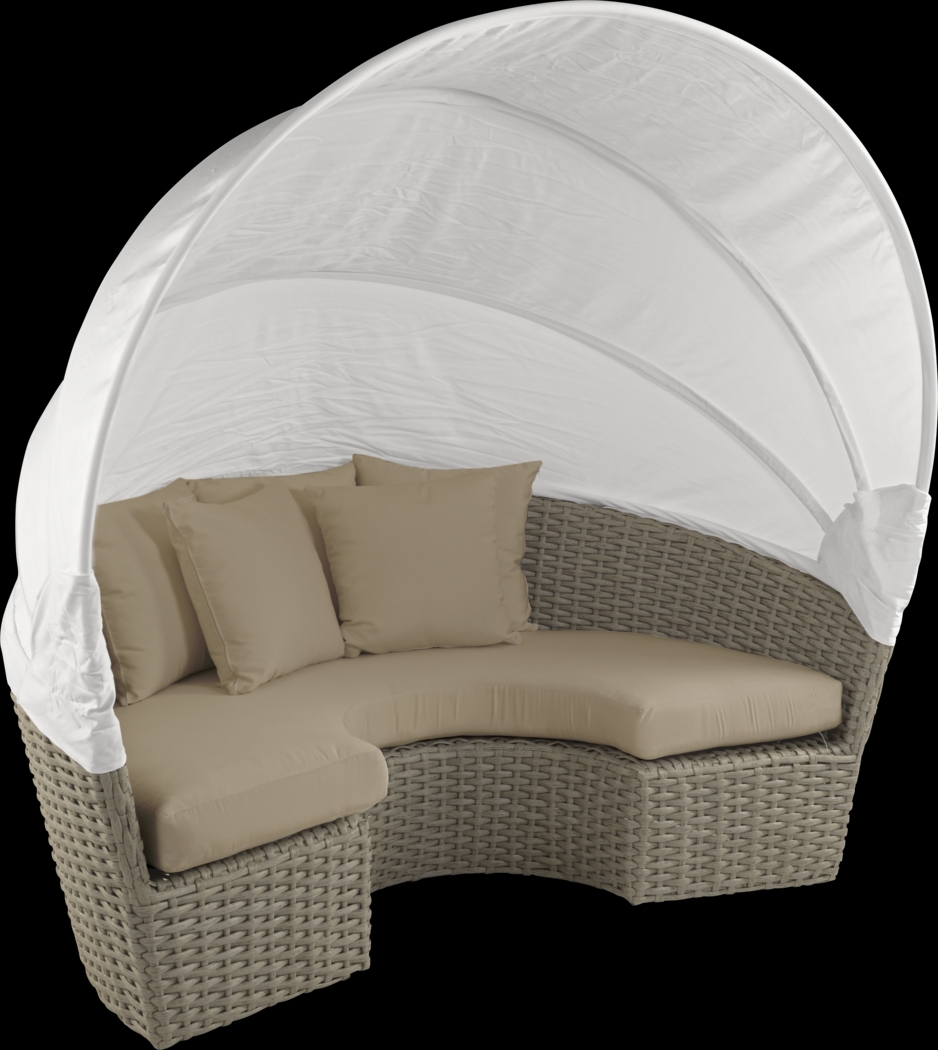Palisades Gray Outdoor Daybed with Heather Beige Cushions - Thumbnail - Image 2
