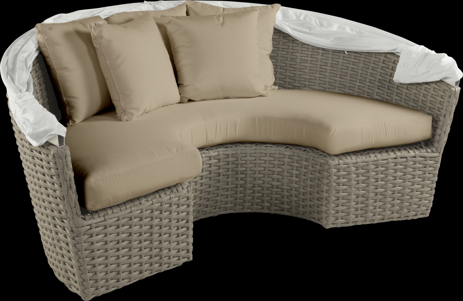 Palisades Gray Outdoor Daybed with Heather Beige Cushions - Thumbnail - Image 4