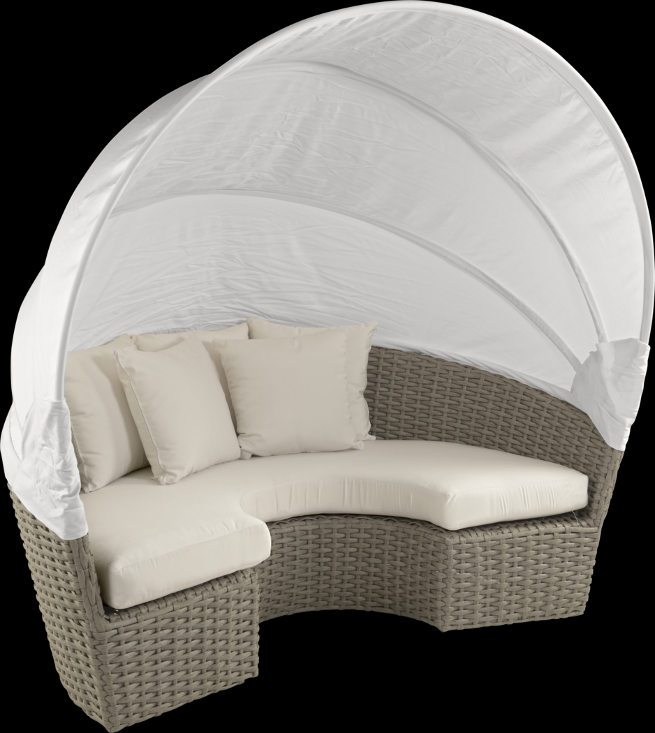 Palisades Gray Outdoor Daybed with Natural Cushions - Thumbnail - Image 2