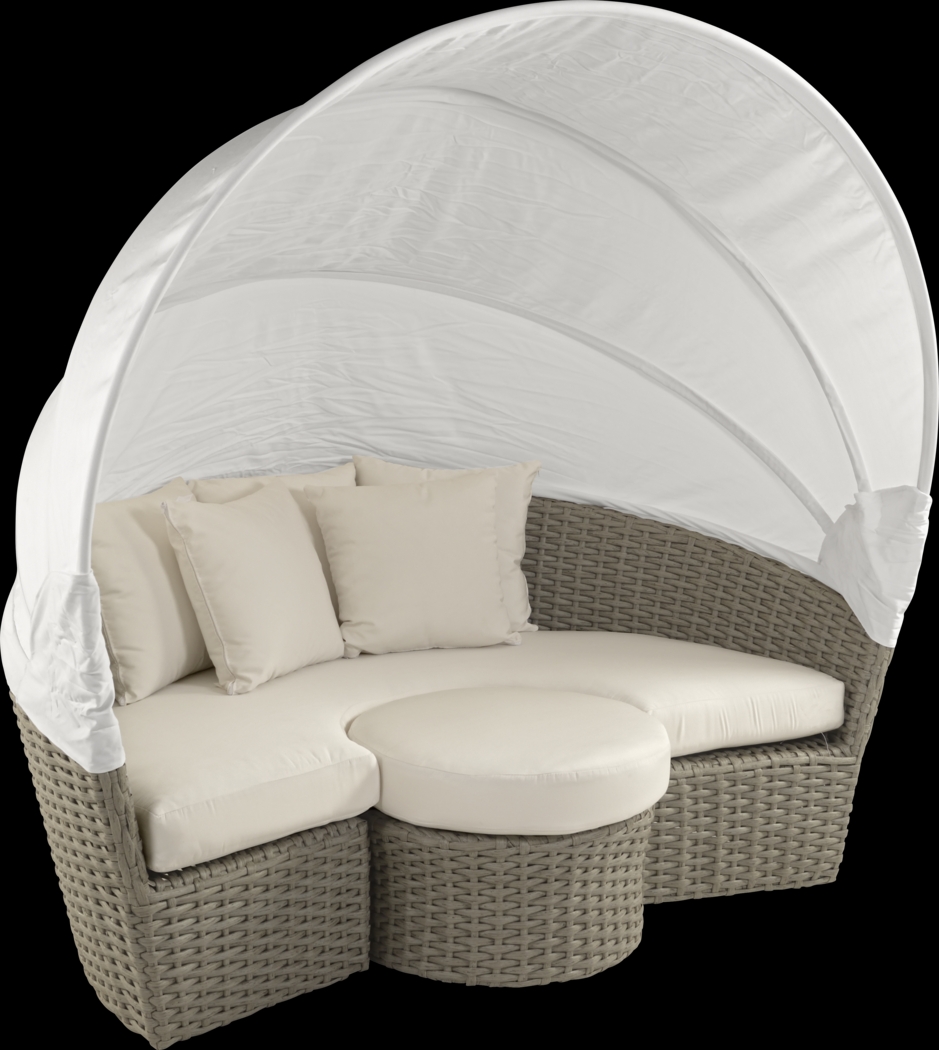 Palisades Gray Outdoor Daybed with Natural Cushions - Thumbnail - Image 3