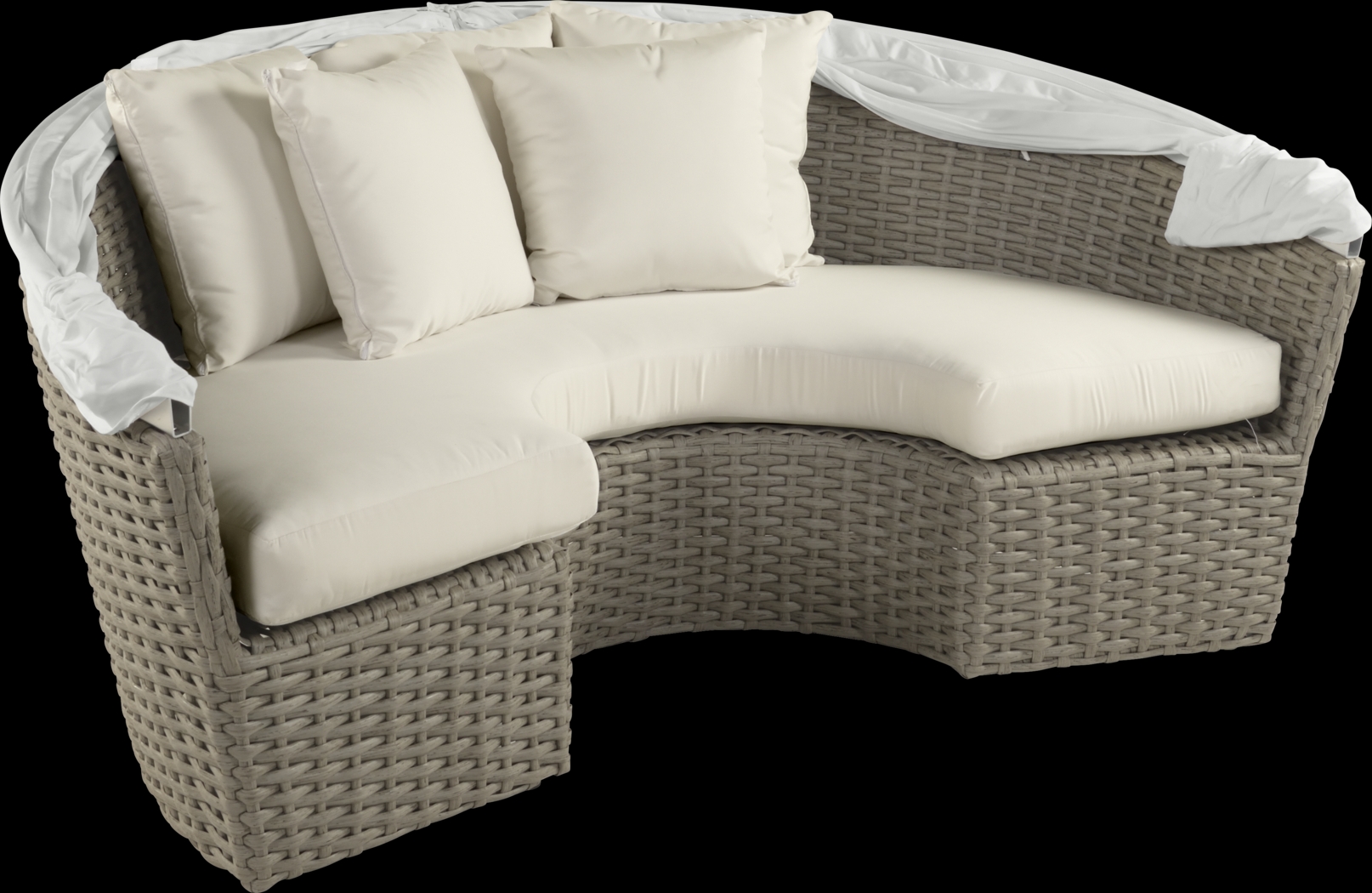 Palisades Gray Outdoor Daybed with Natural Cushions - Thumbnail - Image 4