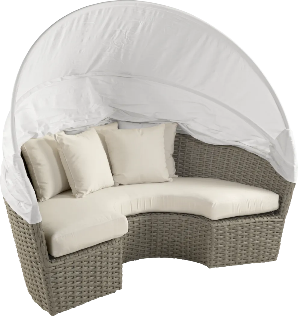 Palisades Gray Outdoor Daybed with Natural Cushions - Image 5