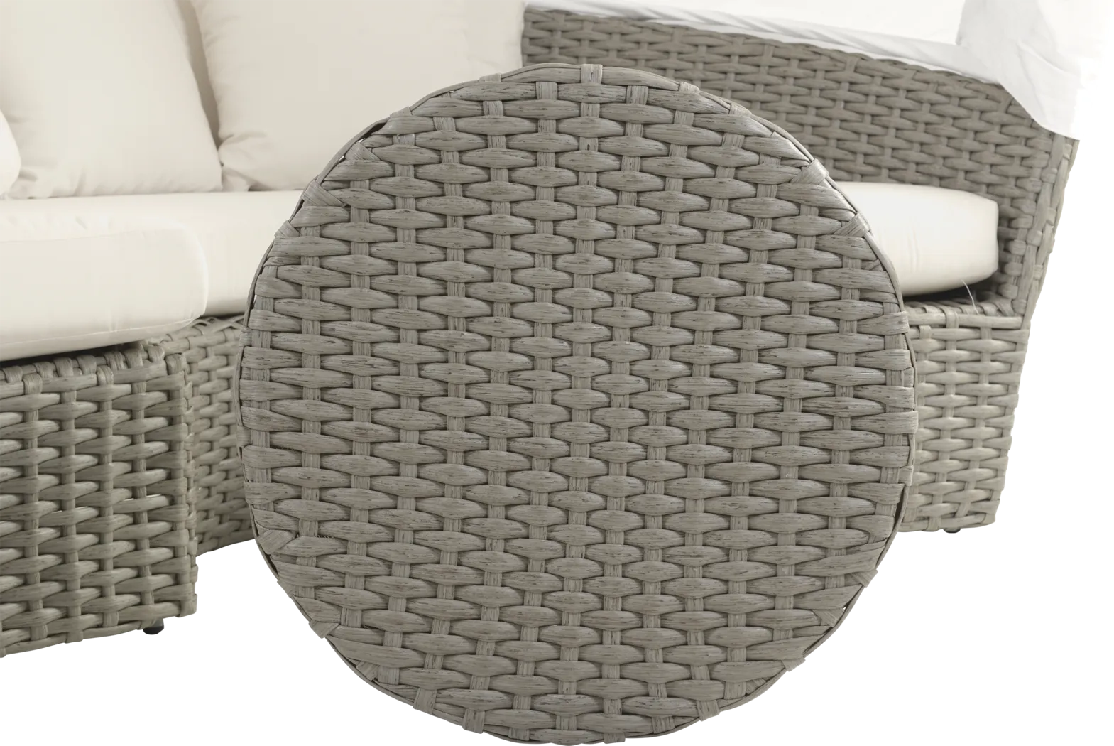Palisades Gray Outdoor Daybed with Natural Cushions - Image 6
