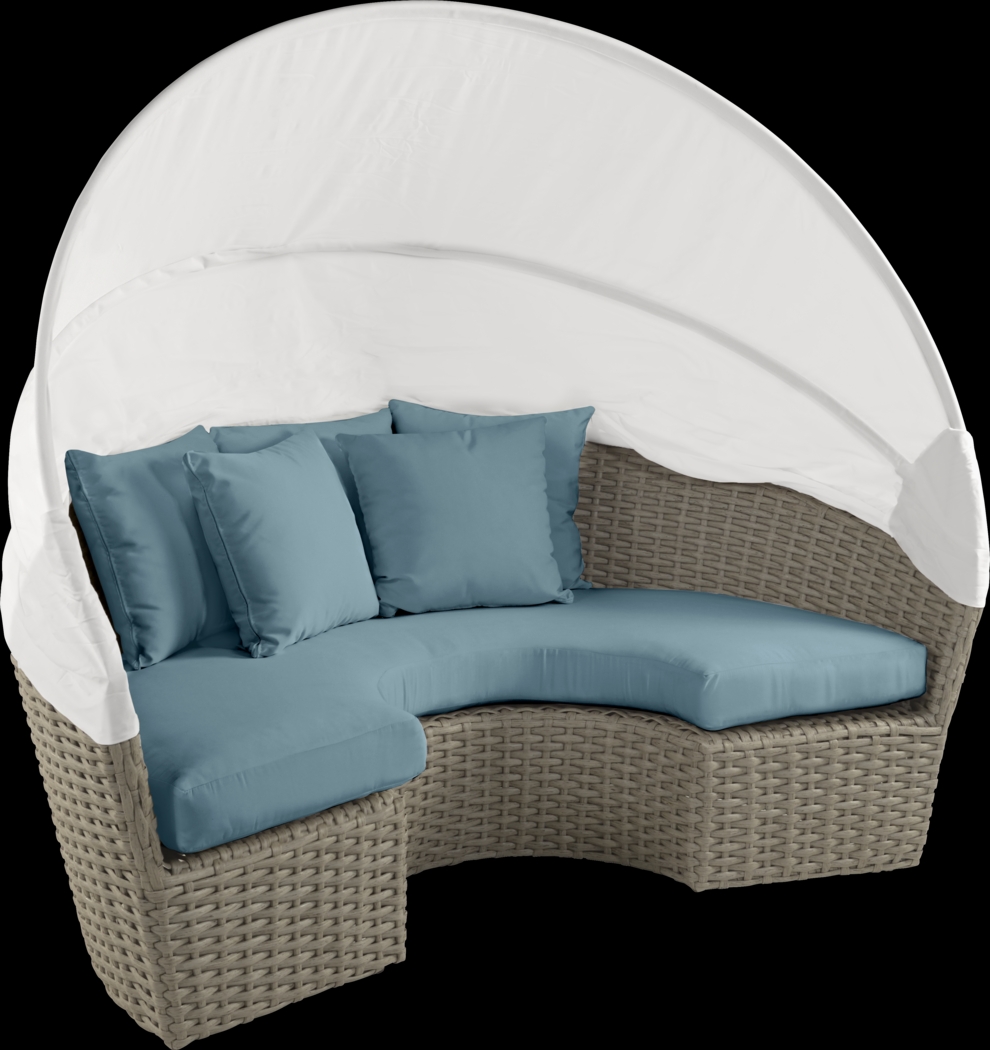 Palisades Gray Outdoor Daybed With Rivera Cushions - Thumbnail - Image 3