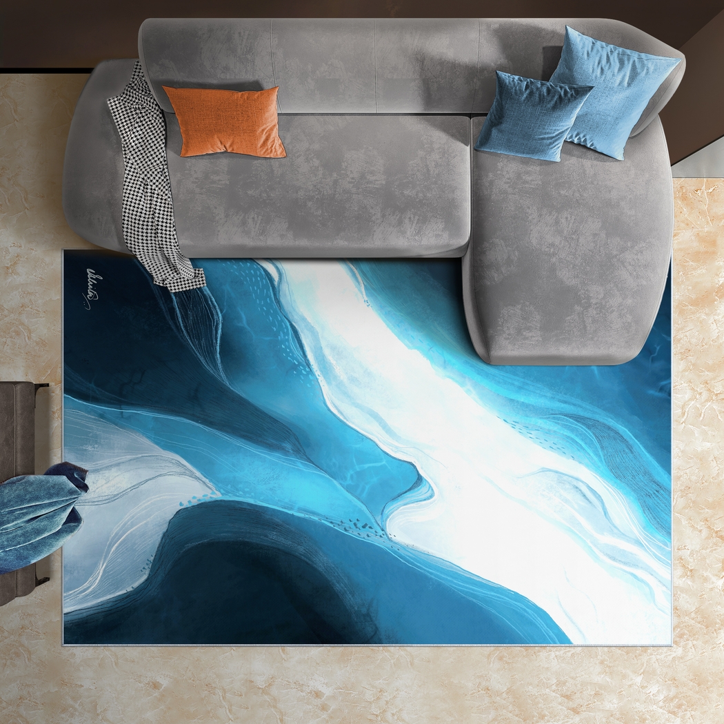 Palissandre Blue 5' x 7'7 Rug - Thumbnail - Image 2