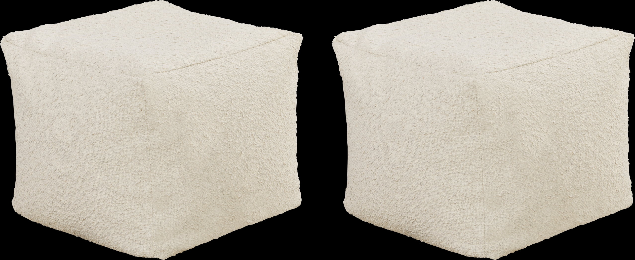 Pall Ivory Outdoor Poufs, Set of Two - Thumbnail - Image 1