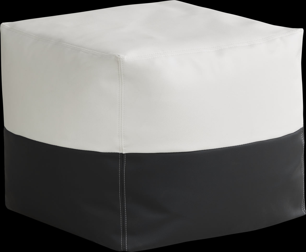 Pall Black Outdoor Pouf Ottoman - Thumbnail - Image 1