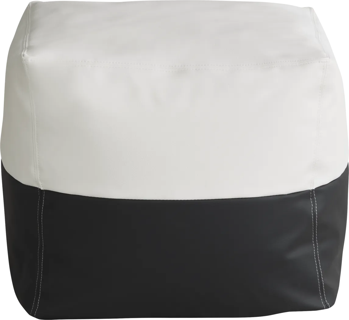 Pall Black Outdoor Pouf Ottoman - Thumbnail - Image 2