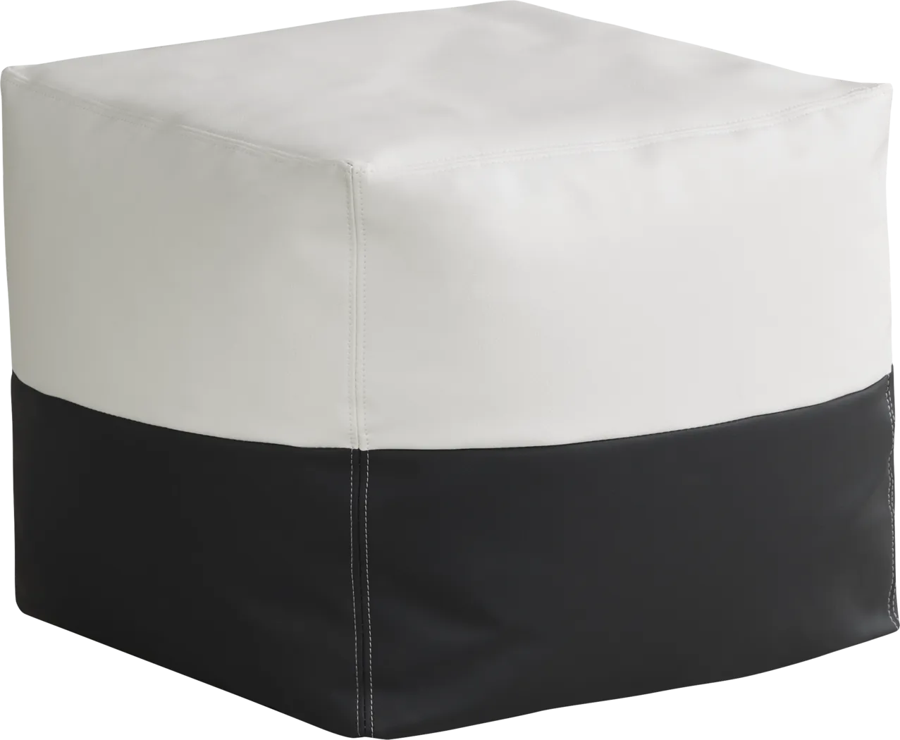 Pall Black Outdoor Pouf Ottoman - Thumbnail - Image 1