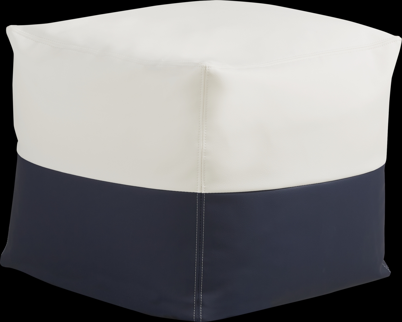 Pall Navy Outdoor Pouf Ottoman - Thumbnail - Image 1