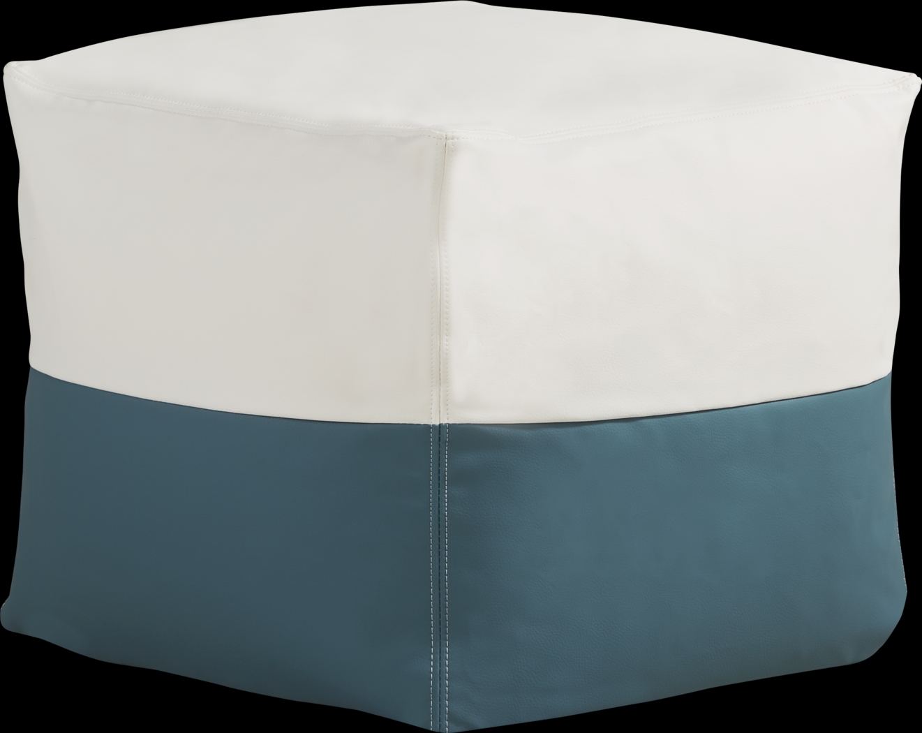 Pall Teal Outdoor Pouf Ottoman - Thumbnail - Image 1