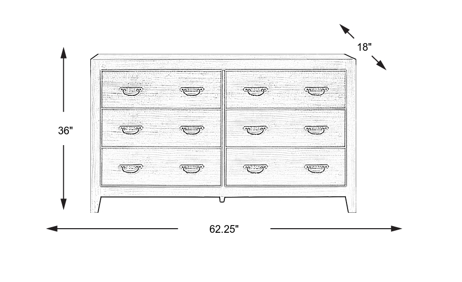 Dimension Image. Please refer to the Dimension Tab on this page for dimension details.