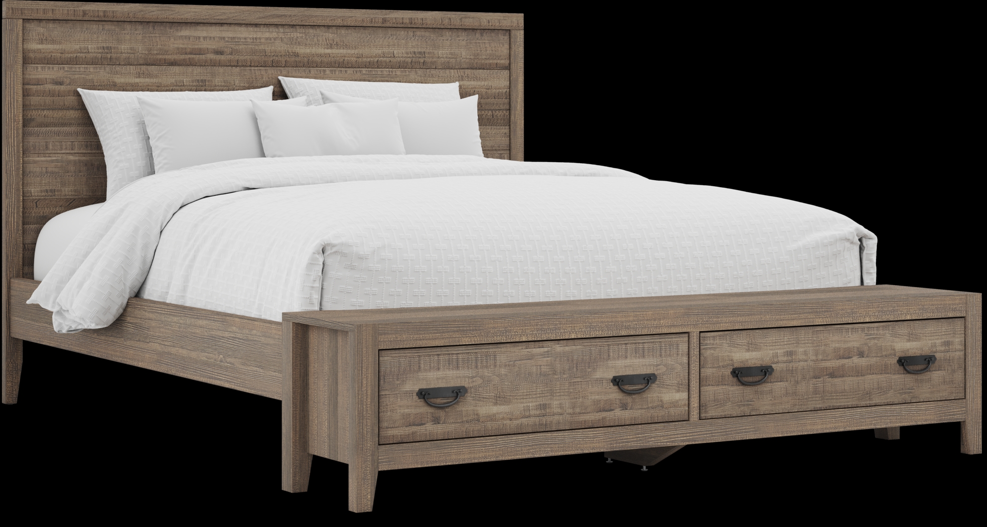 Palm Grove Brown 5 Pc King Storage Bedroom - Thumbnail - Image 2