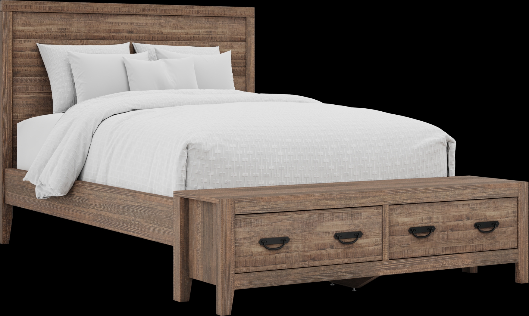 Palm Grove Brown 7 Pc Queen Storage Bedroom - Thumbnail - Image 2