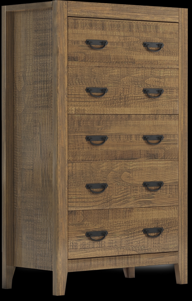 Palm Grove Brown 5 Pc King Panel Bedroom - Thumbnail - Image 7