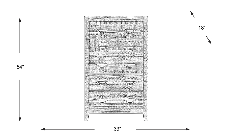 Dimension Image. Please refer to the Dimension Tab on this page for dimension details.