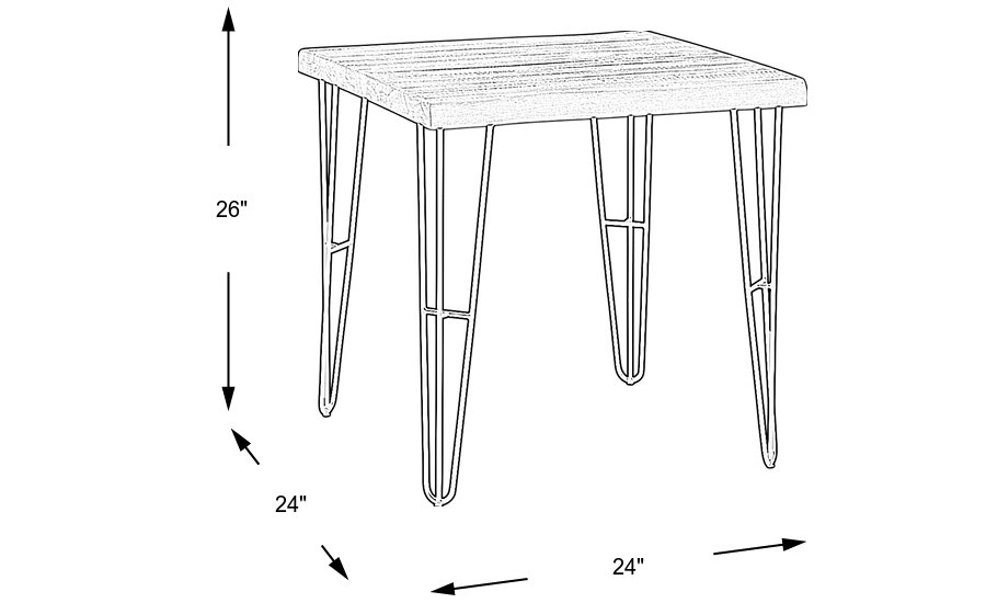 Dimension Image. Please refer to the Dimension Tab on this page for dimension details.