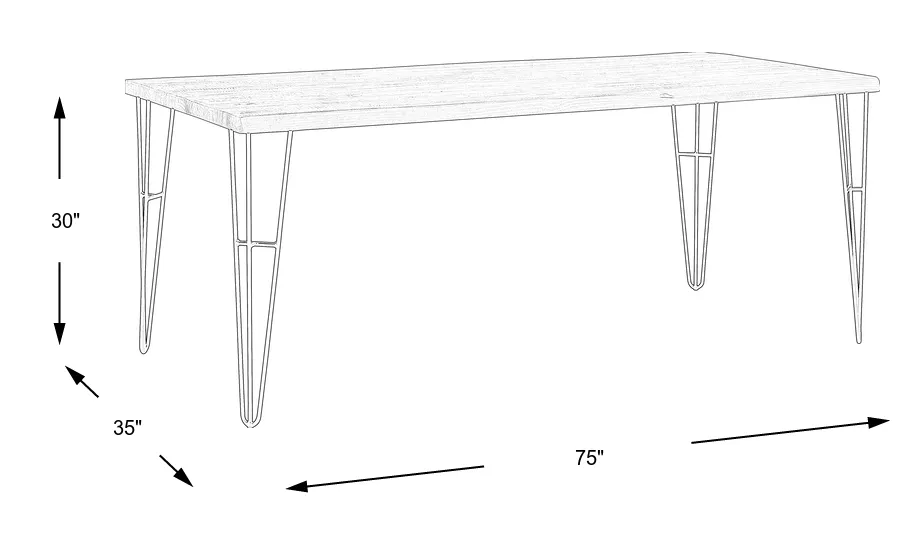 Palm Grove Brown Dark Wood Dining Table | Rooms to Go