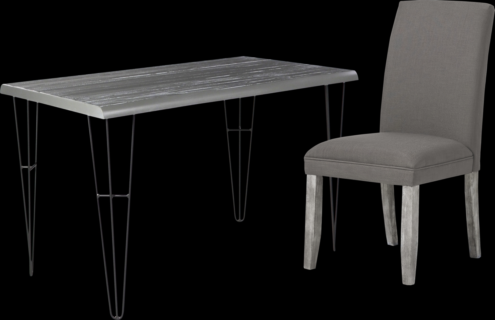 Palm Grove Gray Desk with Gray Chair - Thumbnail - Image 1