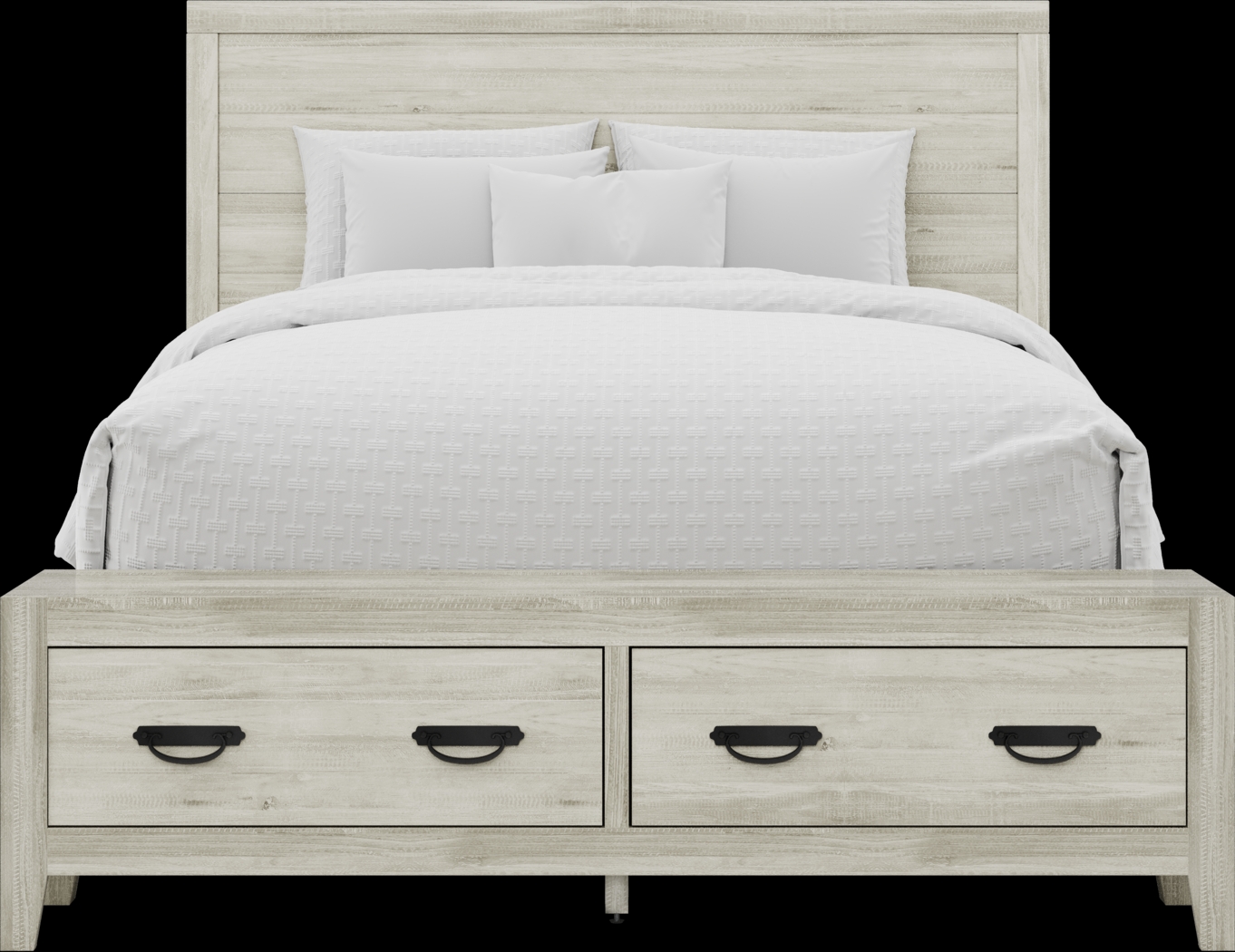 Palm Grove White 5 Pc Queen Storage Bedroom - Thumbnail - Image 3