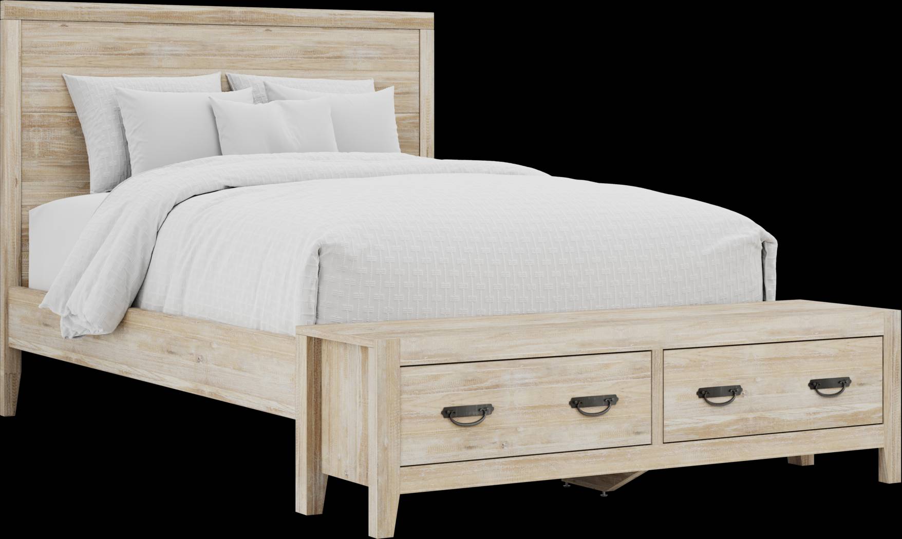 Palm Grove Taffy 7 Pc Queen Storage Bedroom - Thumbnail - Image 2