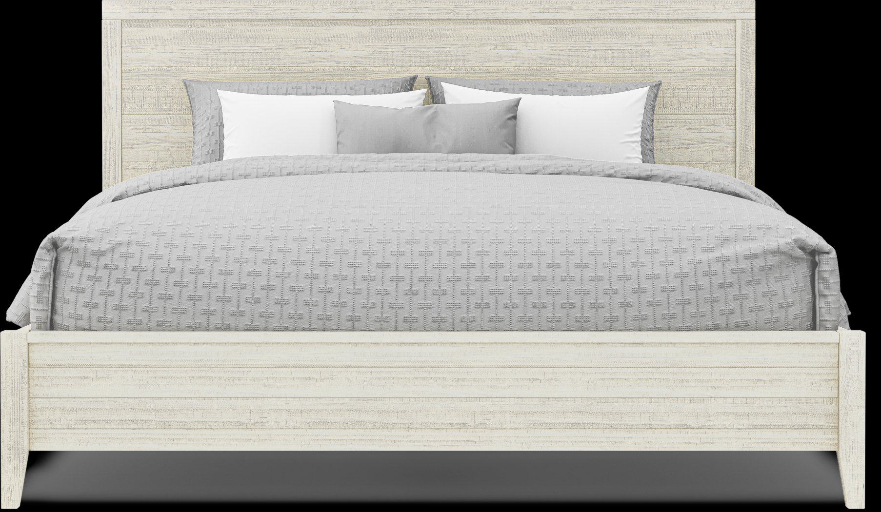 Palm Grove White 5 Pc King Panel Bedroom - Thumbnail - Image 3