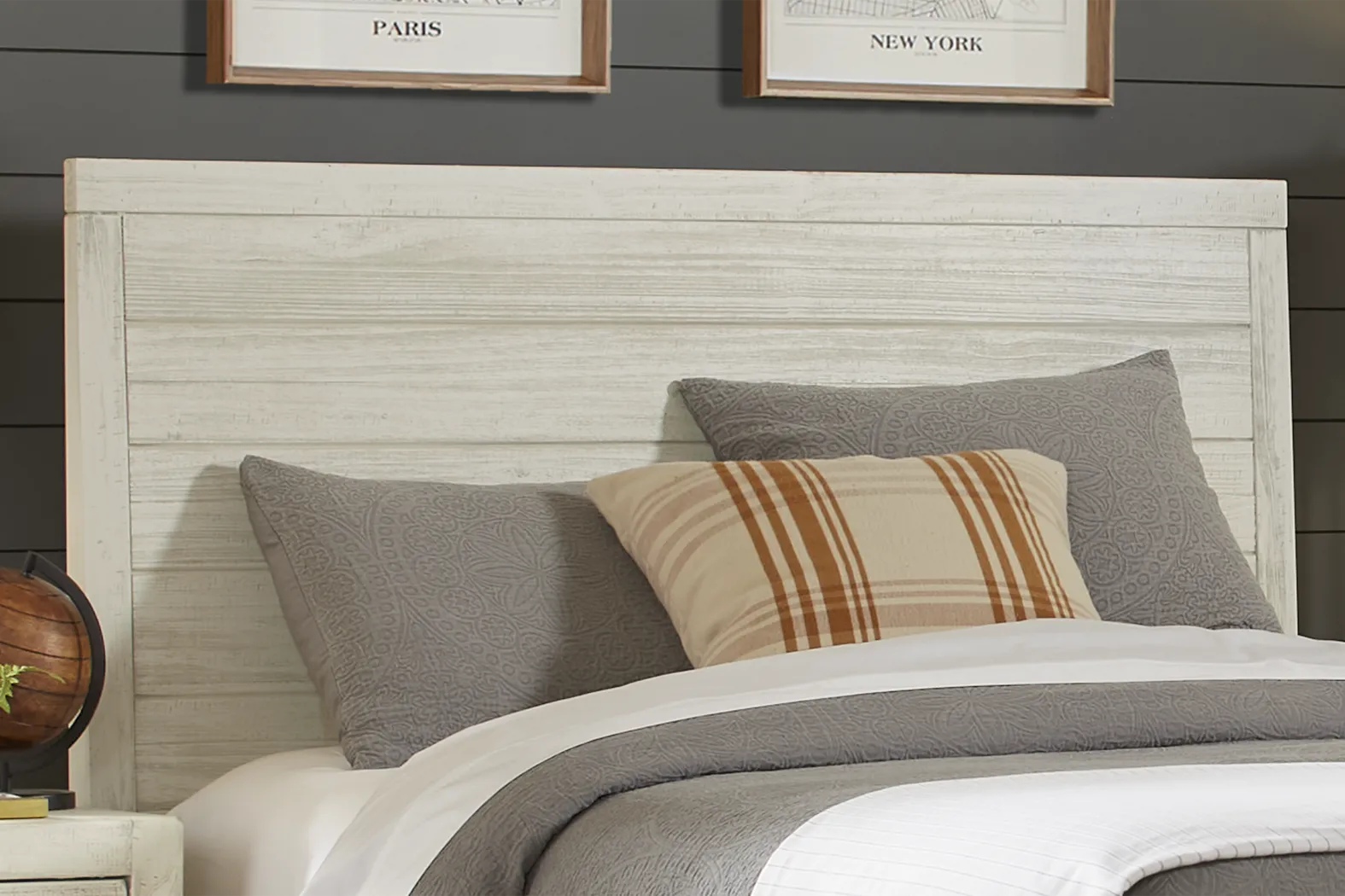 Palm Grove White 3 Pc Queen Panel Bed - Image 6