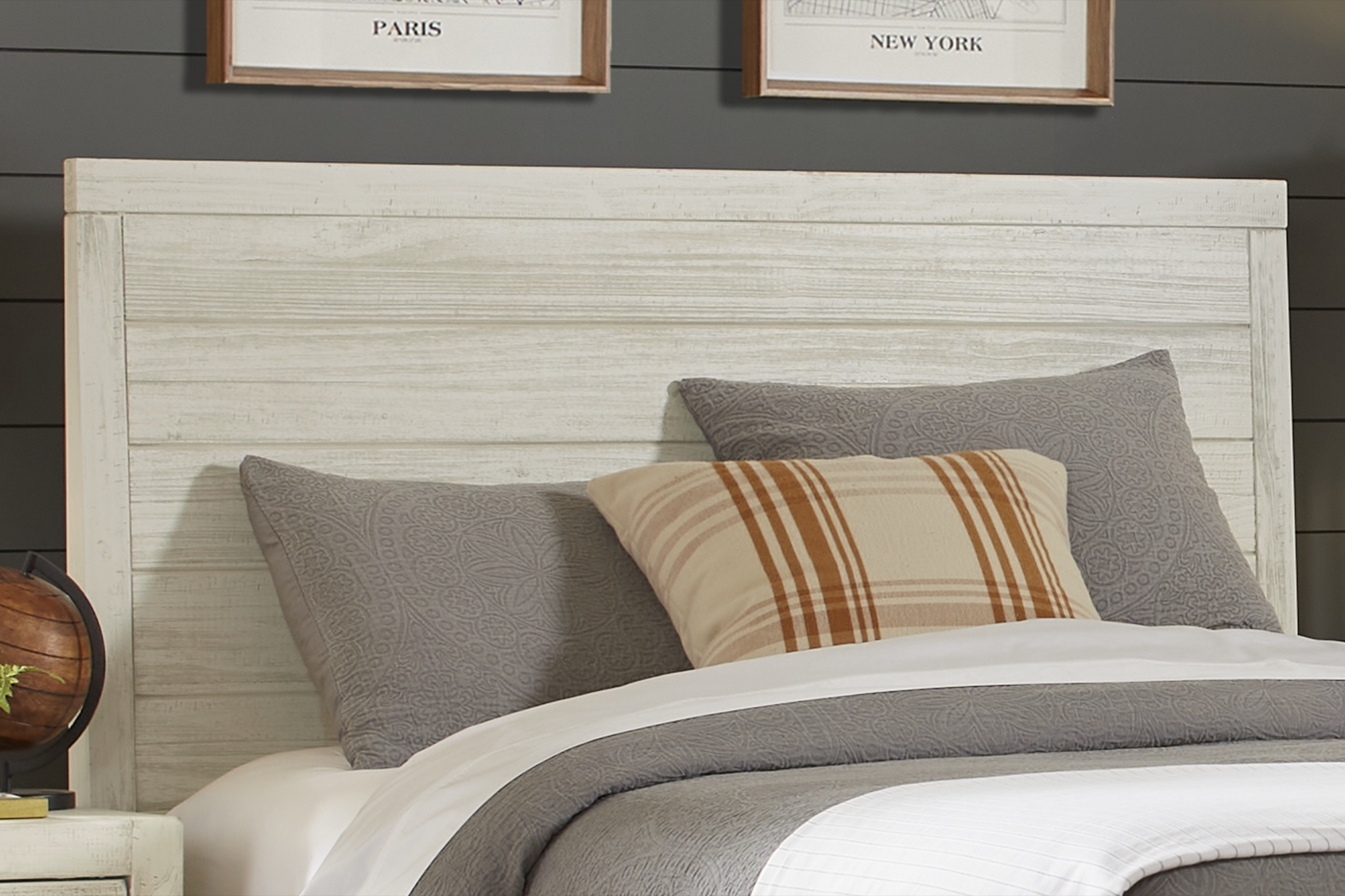 Palm Grove White 7 Pc Queen Panel Bedroom - Thumbnail - Image 5