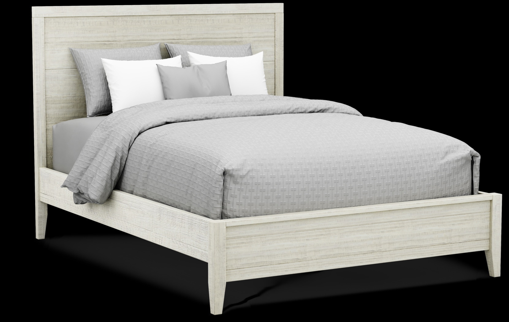 Palm Grove White 7 Pc Queen Panel Bedroom - Thumbnail - Image 2