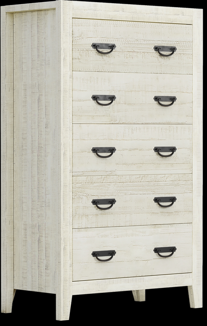 Palm Grove White 8 Pc Queen Panel Bedroom - Thumbnail - Image 9