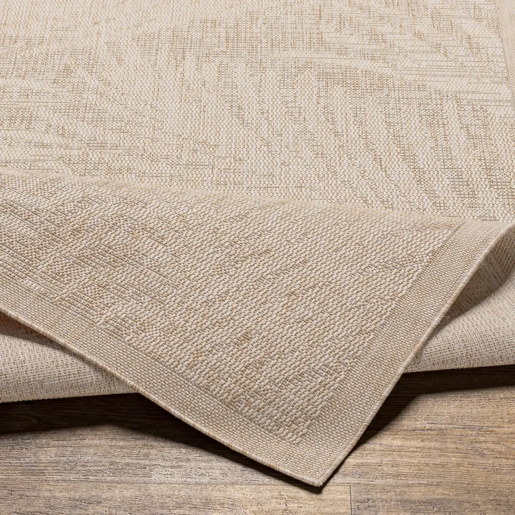 Palm Oasis Beige 6'7" x 9 Indoor/Outdoor Rug - Thumbnail - Image 4