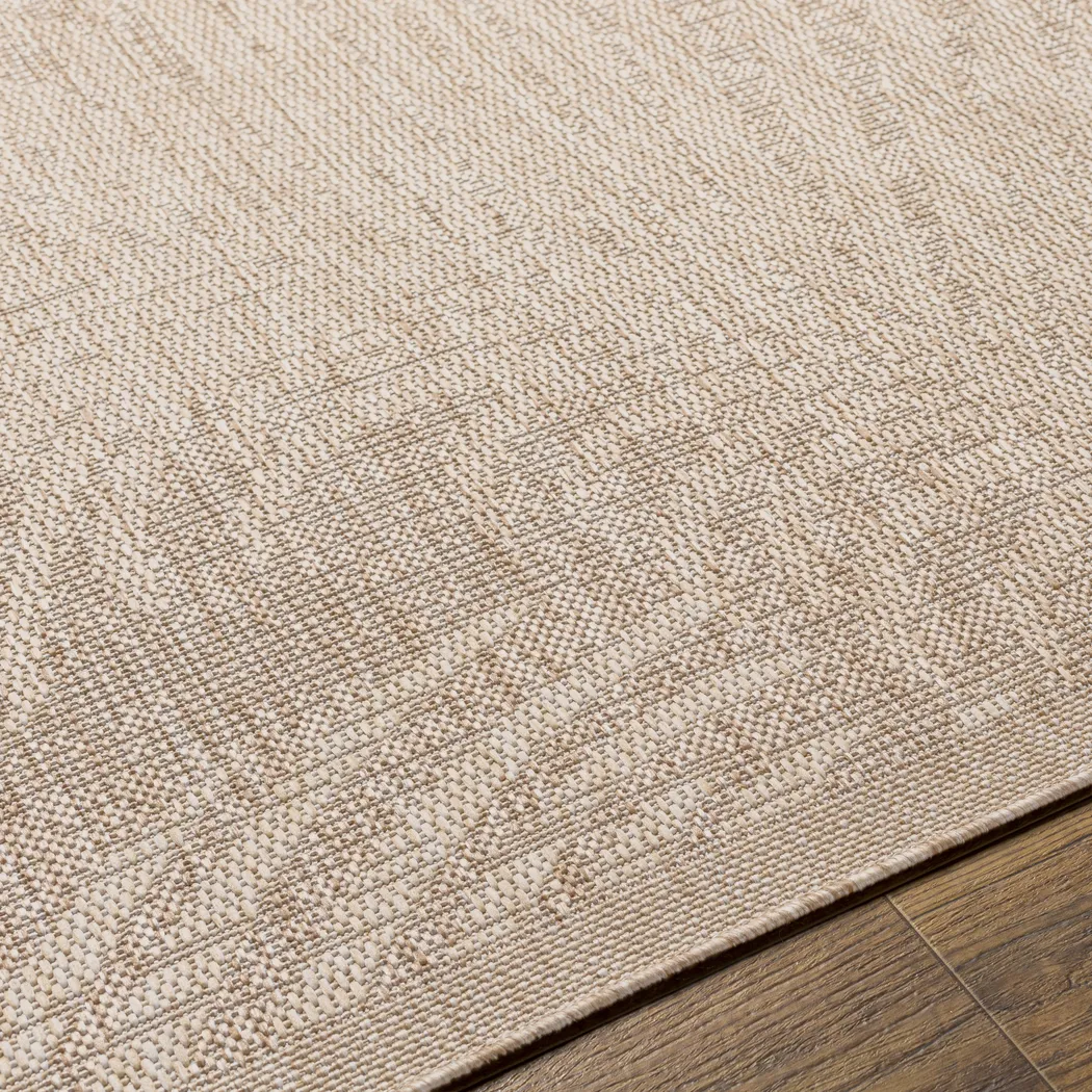 Palm Oasis Beige 6'7" x 9 Indoor/Outdoor Rug - Thumbnail - Image 5