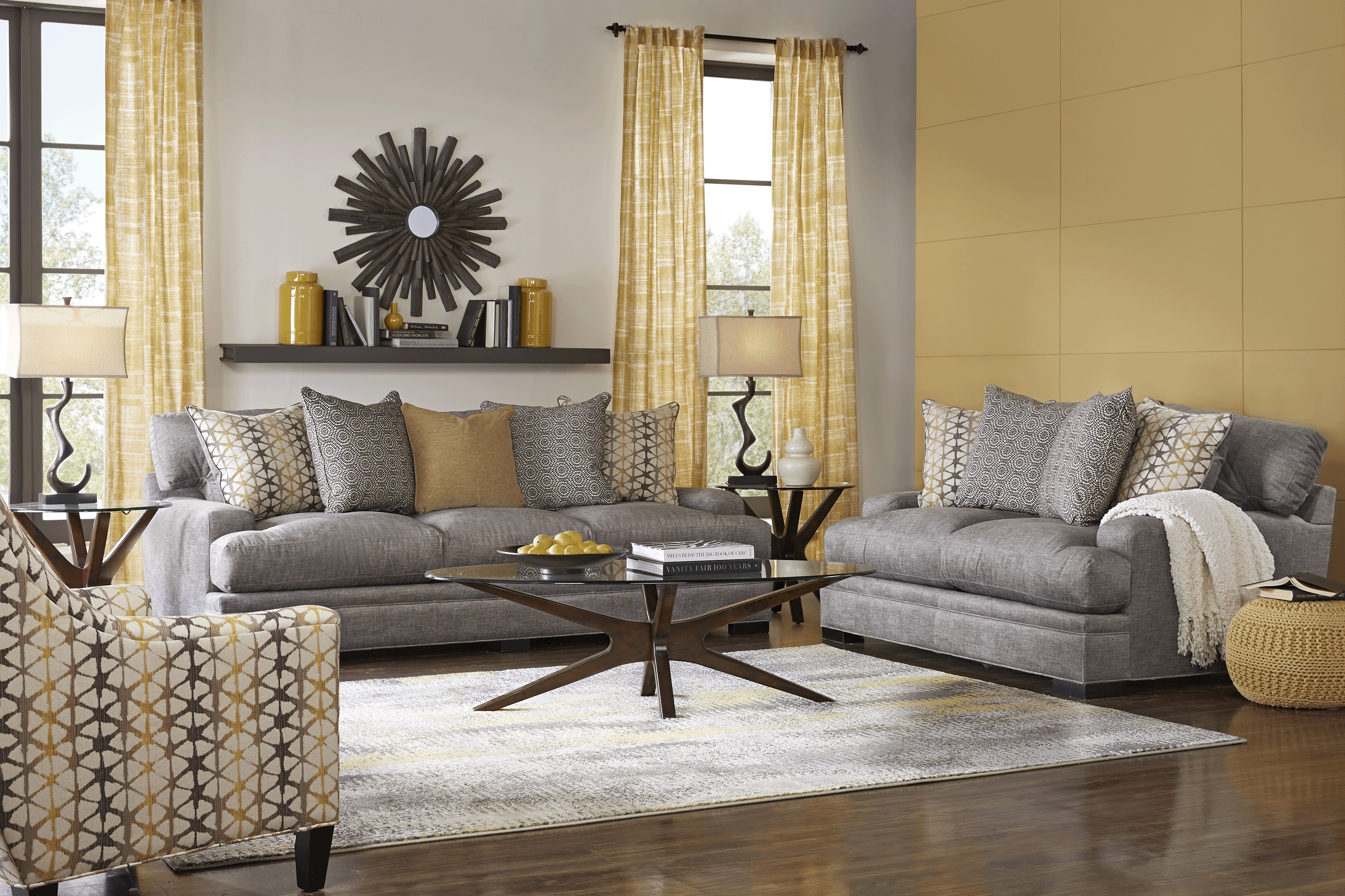 Palm Springs Silver 8 Pc Living Room - Thumbnail - Image 1