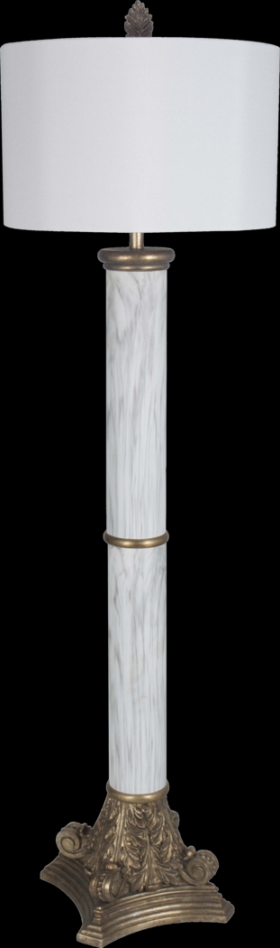 Palm Trace White Floor Lamp - Thumbnail - Image 1