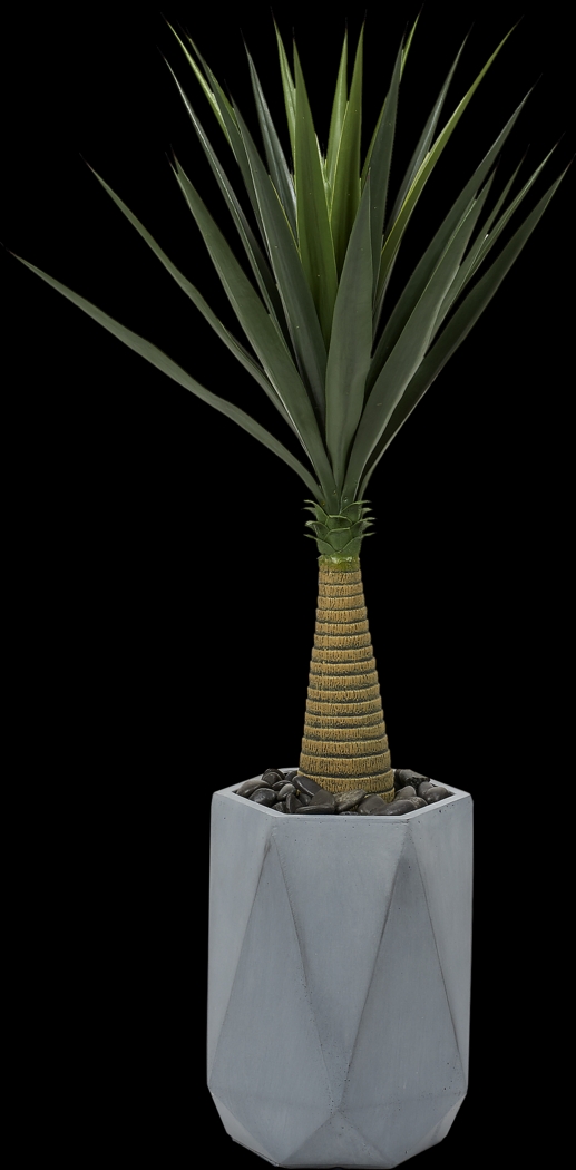Palmdale Green 54 in. Artificial Sisal Tree in Gray Planter - Thumbnail - Image 1