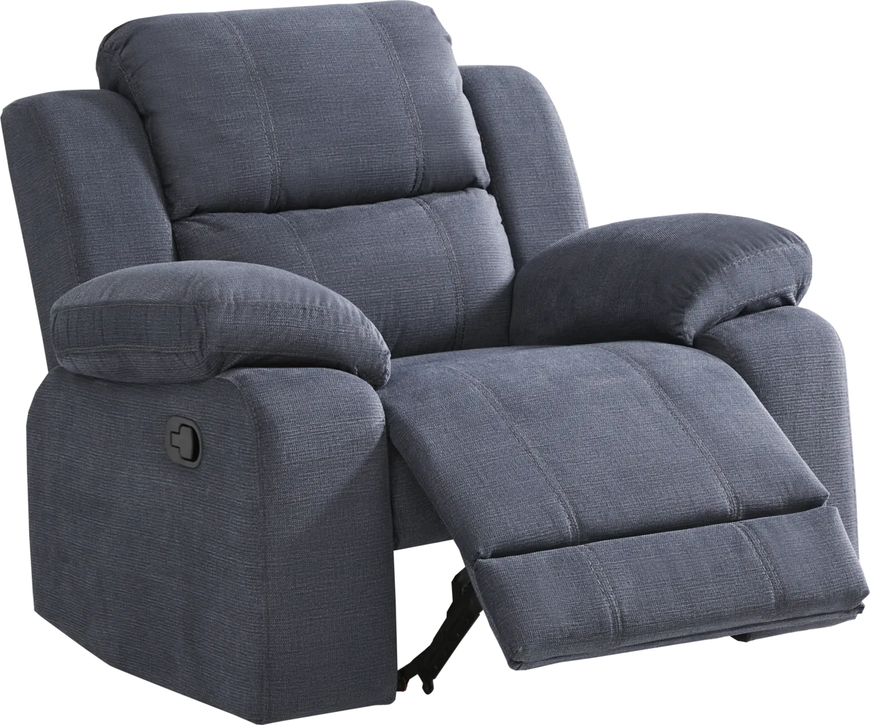 Palmer Point Blue Glider Recliner - Thumbnail - Image 3