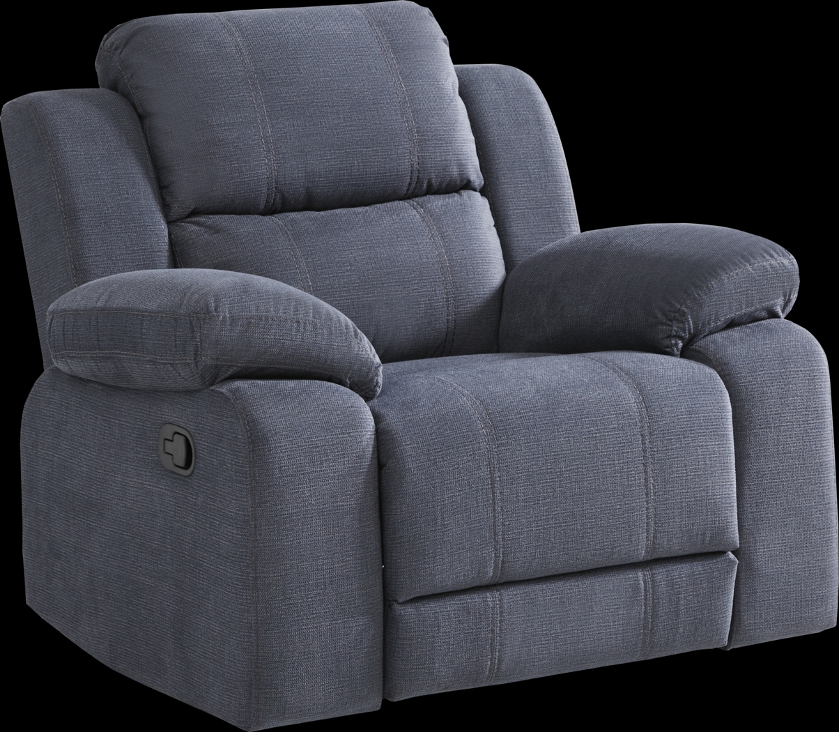 Palmer Point Blue Glider Recliner - Thumbnail - Image 2