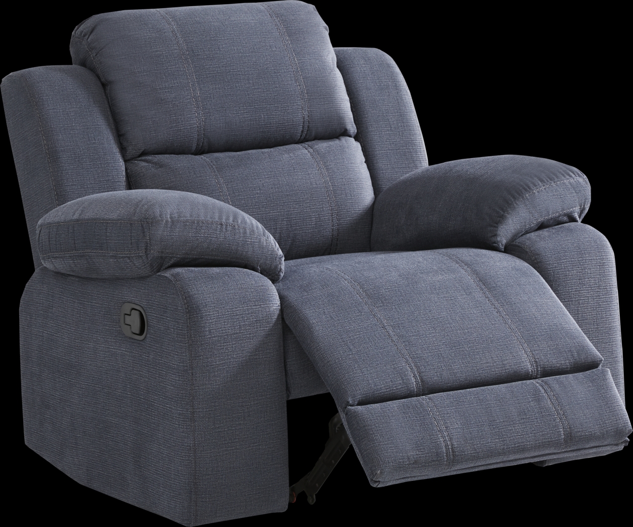 Palmer Point Blue Glider Recliner - Thumbnail - Image 3