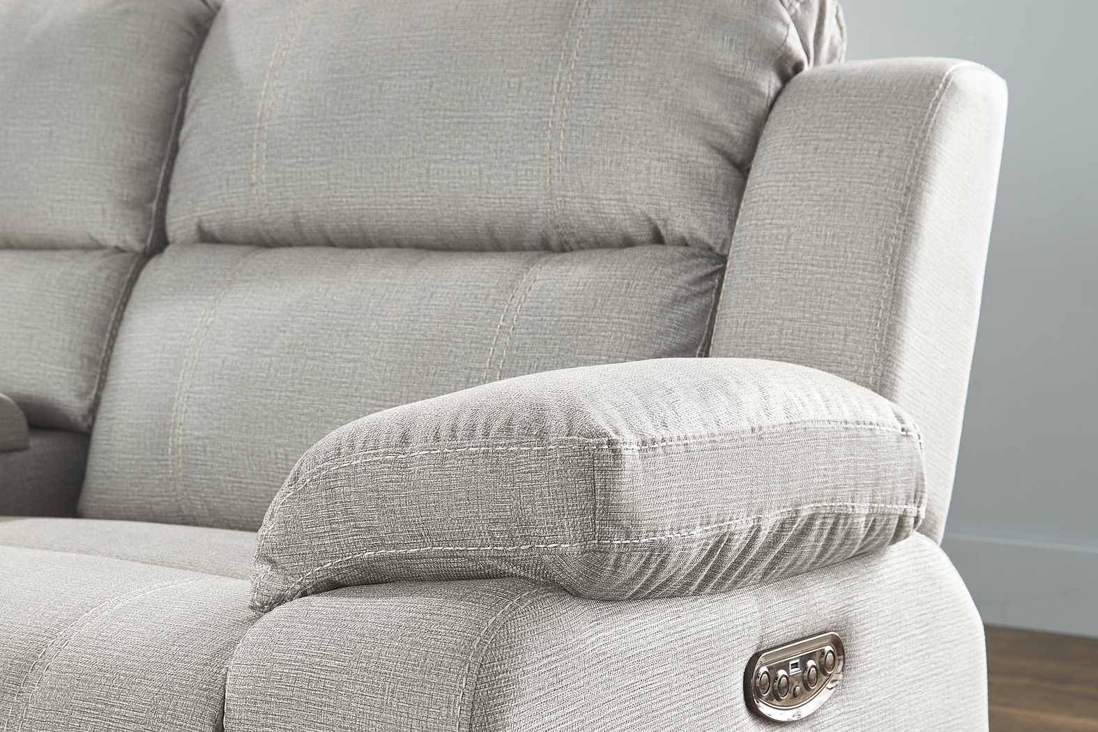 Palmer Point Gray 5 Pc Dual Power Reclining Sectional - Thumbnail - Image 4