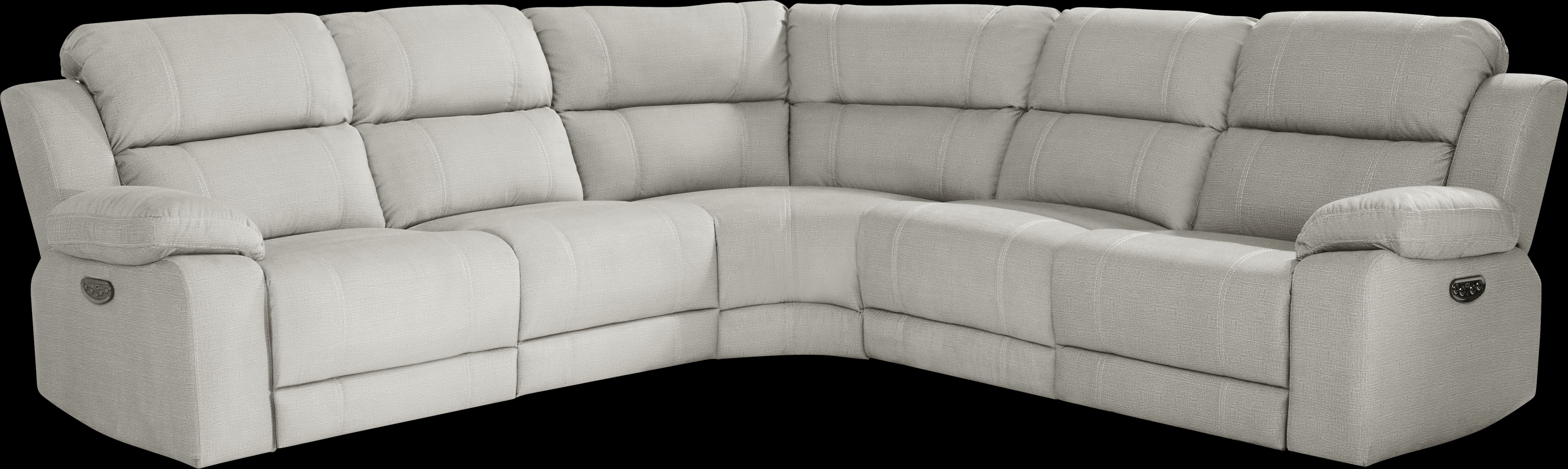 Palmer Point Gray 5 Pc Dual Power Reclining Sectional - Thumbnail - Image 1